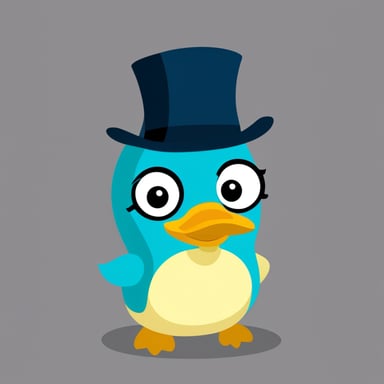 Create Go Blue Gopher disguised as a duck.