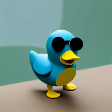 Create Go Blue Gopher disguised as a duck.