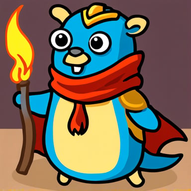 Go Blue Gopher as dragon gopher.