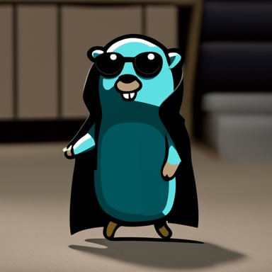 Go Blue Gopher as Neo in The Matrix