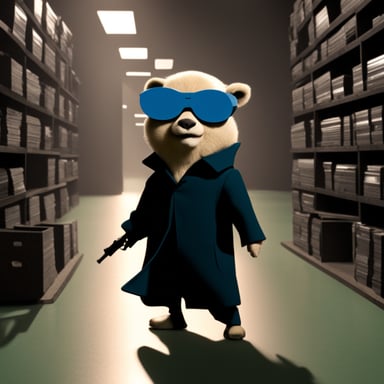 Go Blue Gopher as Neo in The Matrix