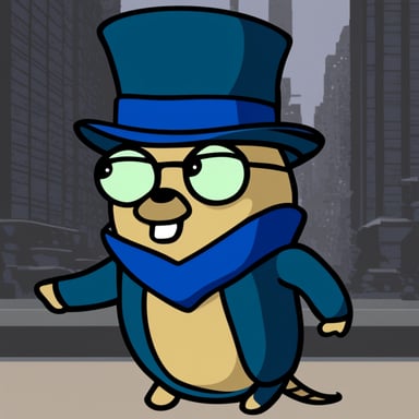 Go Blue Gopher as Neo in The Matrix