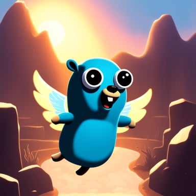 Go Blue Gopher as Icarus