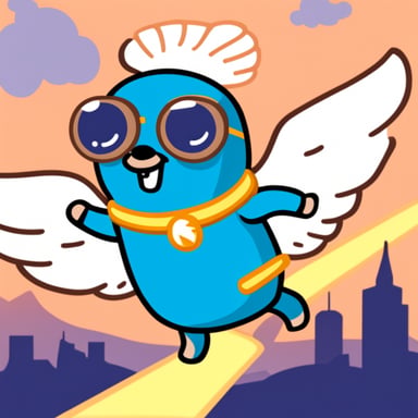 Go Blue Gopher as Icarus