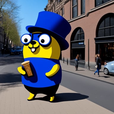 Go Blue Gopher in Amsterdam.