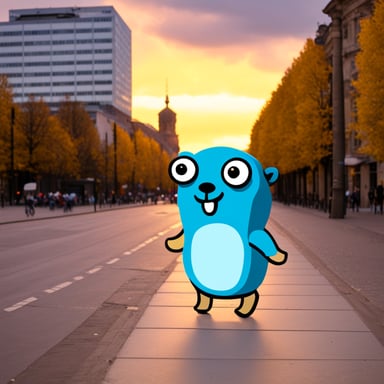 Go Blue Gopher in Berlin, Germany.
