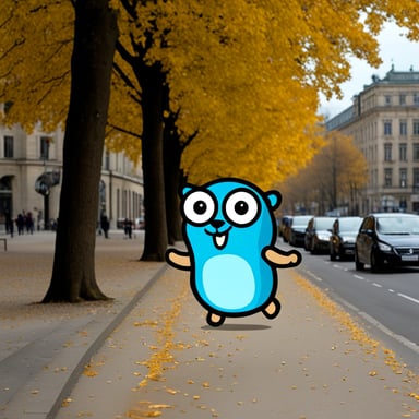 Go Blue Gopher in Berlin, Germany.