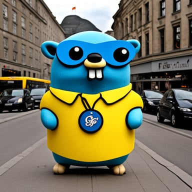 Go Blue Gopher in Berlin, Germany.