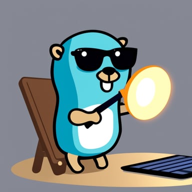 Go Blue Gopher holding a tablet playing Live Streaming without a background scene.