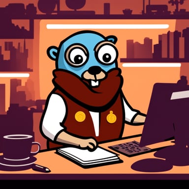 Go Blue Gopher at work.