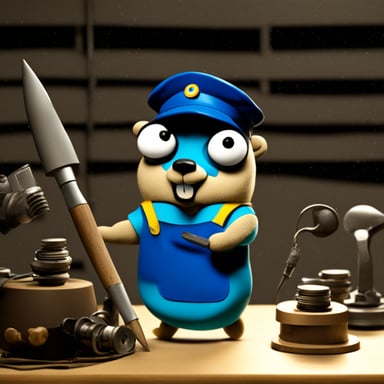 Go Blue Gopher at work.