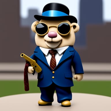 Go Blue Gopher as Al Capone