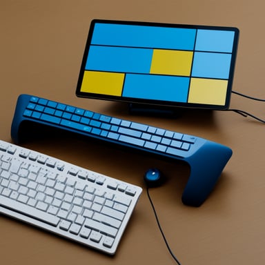 Create a Go Blue Gopher that uses a Kinesis Advantage 360 keyboard.