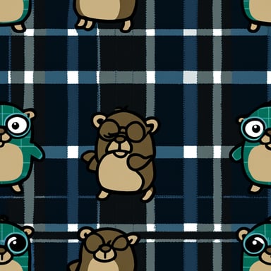 Go Blue Gopher in Blackwatch tartan