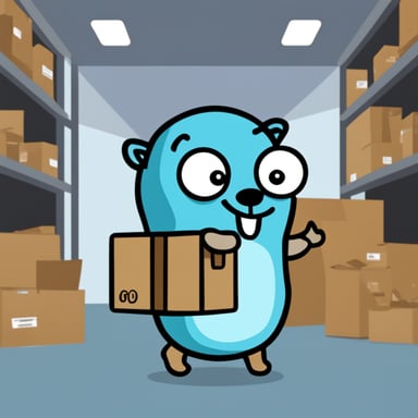 Go Blue Gopher delivering package