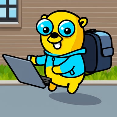 Go Blue Gopher delivering emails and SMS.