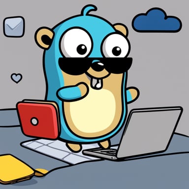 Go Blue Gopher delivering emails and SMS as the main character.