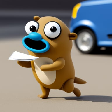 Go Blue Gopher is running to deliver mails.