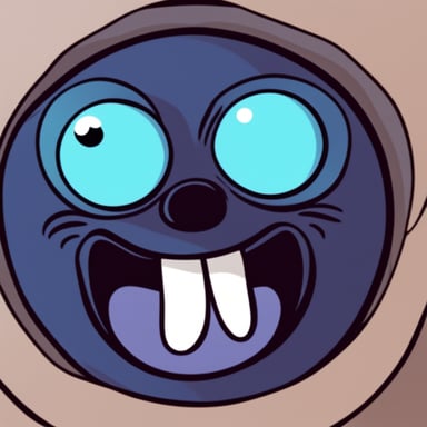 An envelope with Go Blue Gopher eyes, nose, and teeth in blue light.