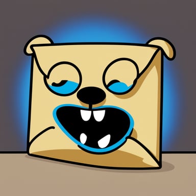 An envelope emits blue light with Go Blue Gopher's face on it.