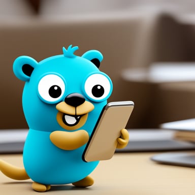 Can you make Go Blue Gopher light blue for my app? My app is delivering SMS and emails with Go Blue Gopher as the mascot.