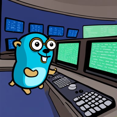 Go Blue Gopher is sitting at a control panel with screens showing email and SMS icons flying to their destinations.