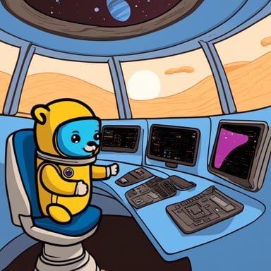 Go Blue Gopher sits at the control panel of a spaceship wearing an astronaut suit, with screens displaying email and SMS icons zooming towards their destinations.