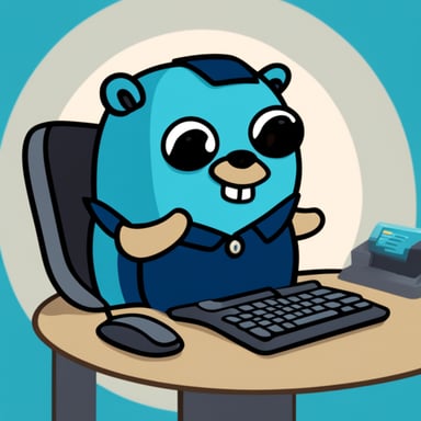 Go Blue Gopher is sitting at a control panel with screens showing email and SMS and tweet icons flying all over it.