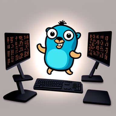 Go Blue Gopher is sitting at a control panel with screens showing email and SMS and tweet icons flying all over it.