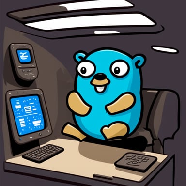 Go Blue Gopher is sitting at a control panel with screens showing email and SMS and tweet icons flying all over it.