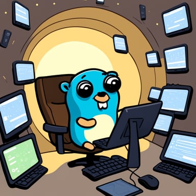 Go Blue Gopher is sitting at a control panel with screens showing email and SMS and tweet icons flying all over it.