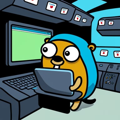 Go Blue Gopher is sitting at a control panel with screens showing email and SMS and tweet icons flying all over it.