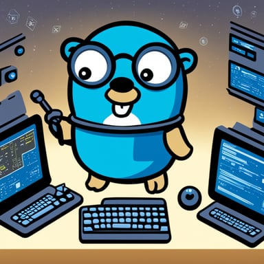 Go Blue Gopher is sitting at a control panel with screens showing email and SMS and tweet icons flying all over it.