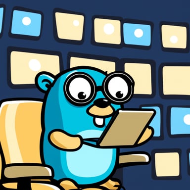 Go Blue Gopher is sitting at a control panel with screens showing email and SMS and tweet icons flying all over it.