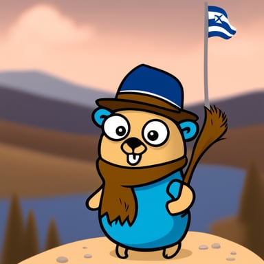 Go blue gopher as Israeli gopher.