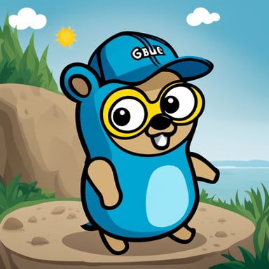 Go Blue Gopher embodies the essence of our application, designed to be vigilant and constantly alert for changes, ready to notify users about important updates. Here are the key attributes that make Go Blue Gopher stand out:

1. **Watchful Eyes**: Go Blue Gopher has a keen, alert expression, symbolizing its crucial role in monitoring events and changes.
2. **Notification Tools**: Equipped with tools like a megaphone, bell, or smartphone, Go Blue Gopher represents its duty to promptly notify users.
3. **Friendly and Approachable**: With a friendly demeanor, Go Blue Gopher is approachable and trustworthy to users.
4. **Professional Appearance**: Dressed in a simple, professional outfit, Go Blue Gopher indicates its reliability and efficiency in keeping users informed.