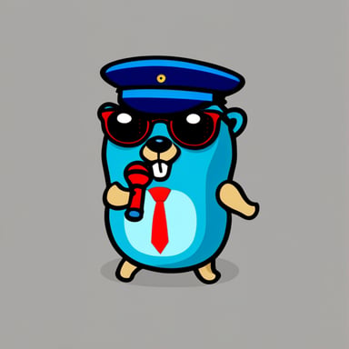 Go Blue Gopher embodies the essence of our application, vigilant and always watching for changes, ready to notify users about important updates. The key attributes of Go Blue Gopher are:

- Go Blue Gopher has a keen, alert expression, symbolizing its role in monitoring events and changes.
- Go Blue Gopher carries a megaphone, representing its duty to notify users promptly.