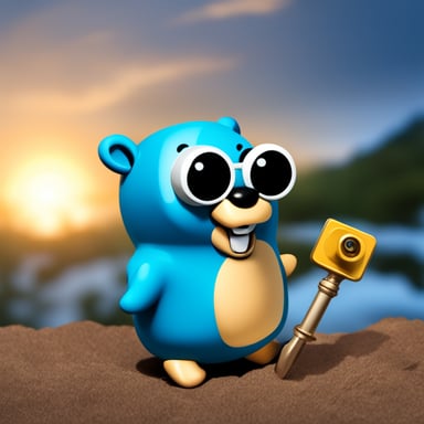 Go Blue Gopher embodies the essence of our application, vigilant and always watching for changes, ready to notify users about important updates. The key attributes of Go Blue Gopher are:

- Go Blue Gopher has a keen, alert expression, symbolizing its role in monitoring events and changes.
- Go Blue Gopher carries a megaphone, representing its duty to notify users promptly.