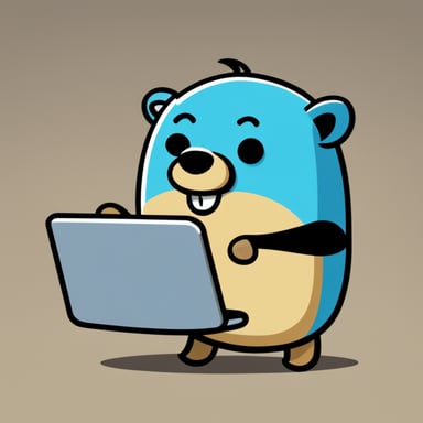 Create me a Go Blue Gopher that implicates an integration between Golang, eBPF, and GitHub Actions.