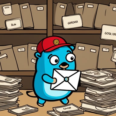 Go Blue Gopher manages the mail efficiently.