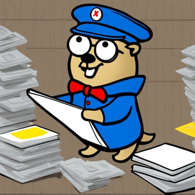 Go Blue Gopher manages the mail efficiently.