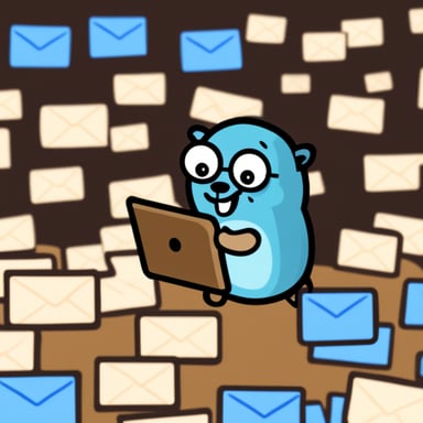 Go Blue Gopher managing email efficiently.