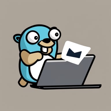 Go Blue Gopher managing email efficiently.