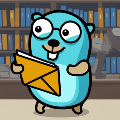 Go Blue Gopher managing email efficiently.