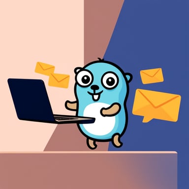 Go Blue Gopher managing email efficiently.