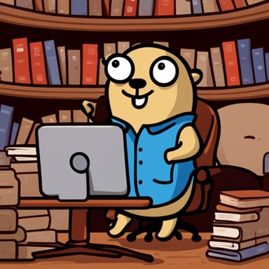 Go Blue Gopher managing email efficiently.