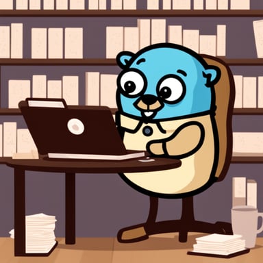 Go Blue Gopher managing email efficiently.
