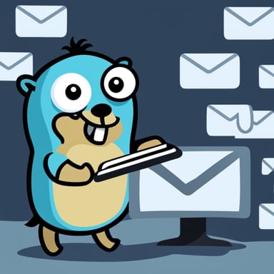Go Blue Gopher managing email efficiently.