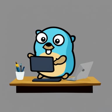 Go Blue Gopher managing email efficiently.