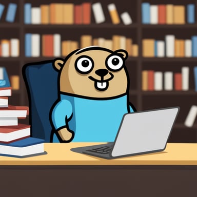 Go Blue Gopher managing email efficiently.
